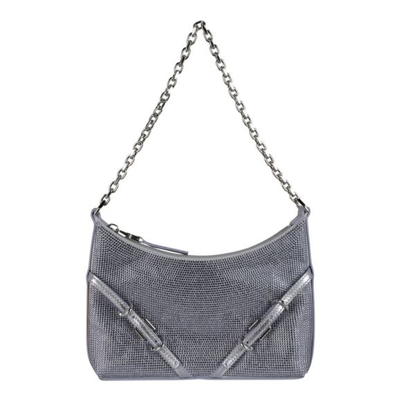 Givenchy Handbags - Givenchy Mini Voyou Party Shoulder Bag In Satin And Strass Purple Womens